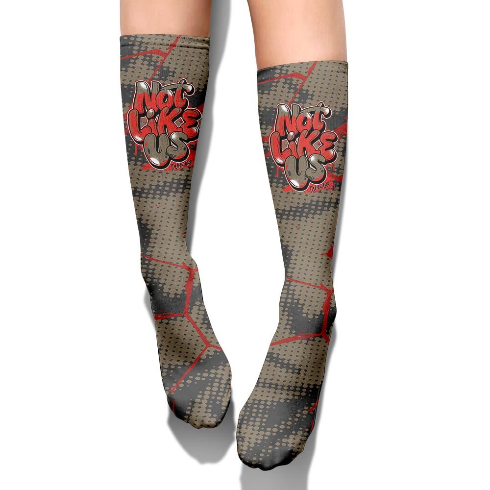 Sock To Match Olive 9s - None Like Us Graphic