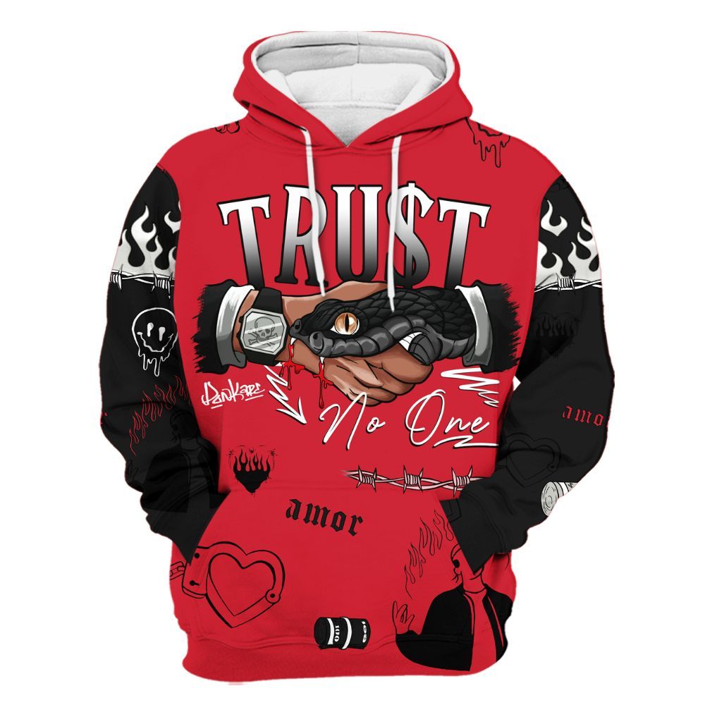 Hoodie To Match Flight Club 4s - Snake Trust No One All Over Print