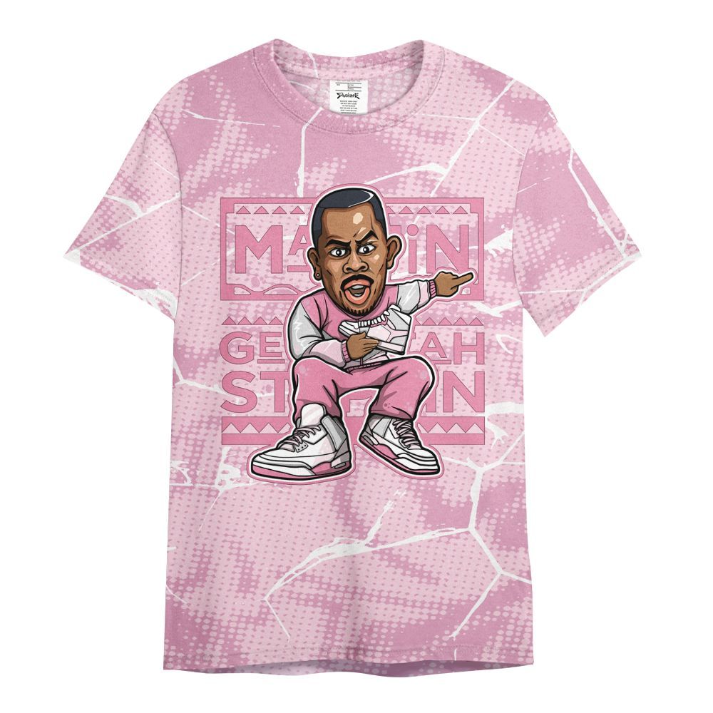 Shirt To Match Orchid 4s - Get Tag Sneakers Steppin' Graphic Crack All Over Print