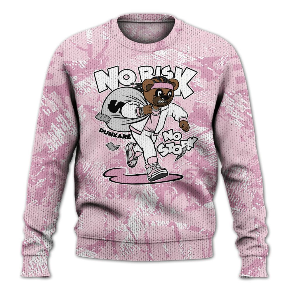 Knitted Sweater To Match Orchid 4s - Certain Bear Abstract Graffiti