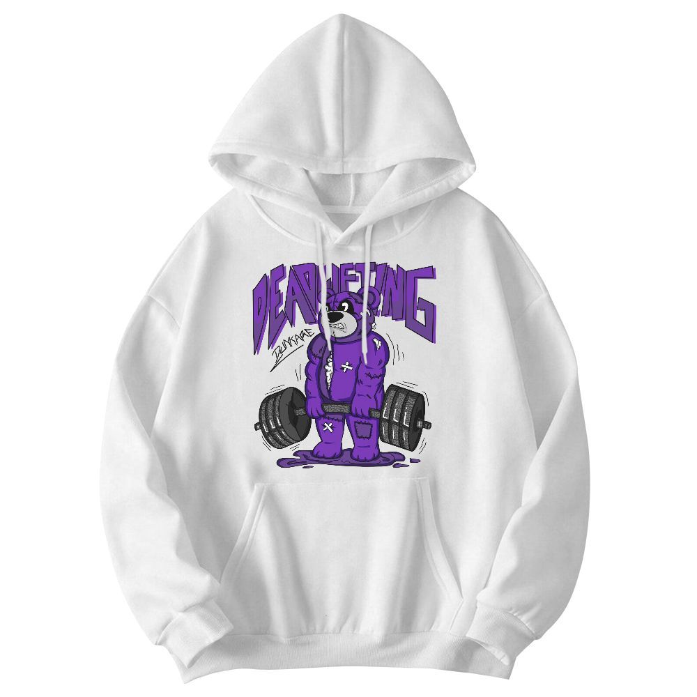 Sweatshirt To Match Retro Dark Iris 3s - Deadlifting Bear Graphic