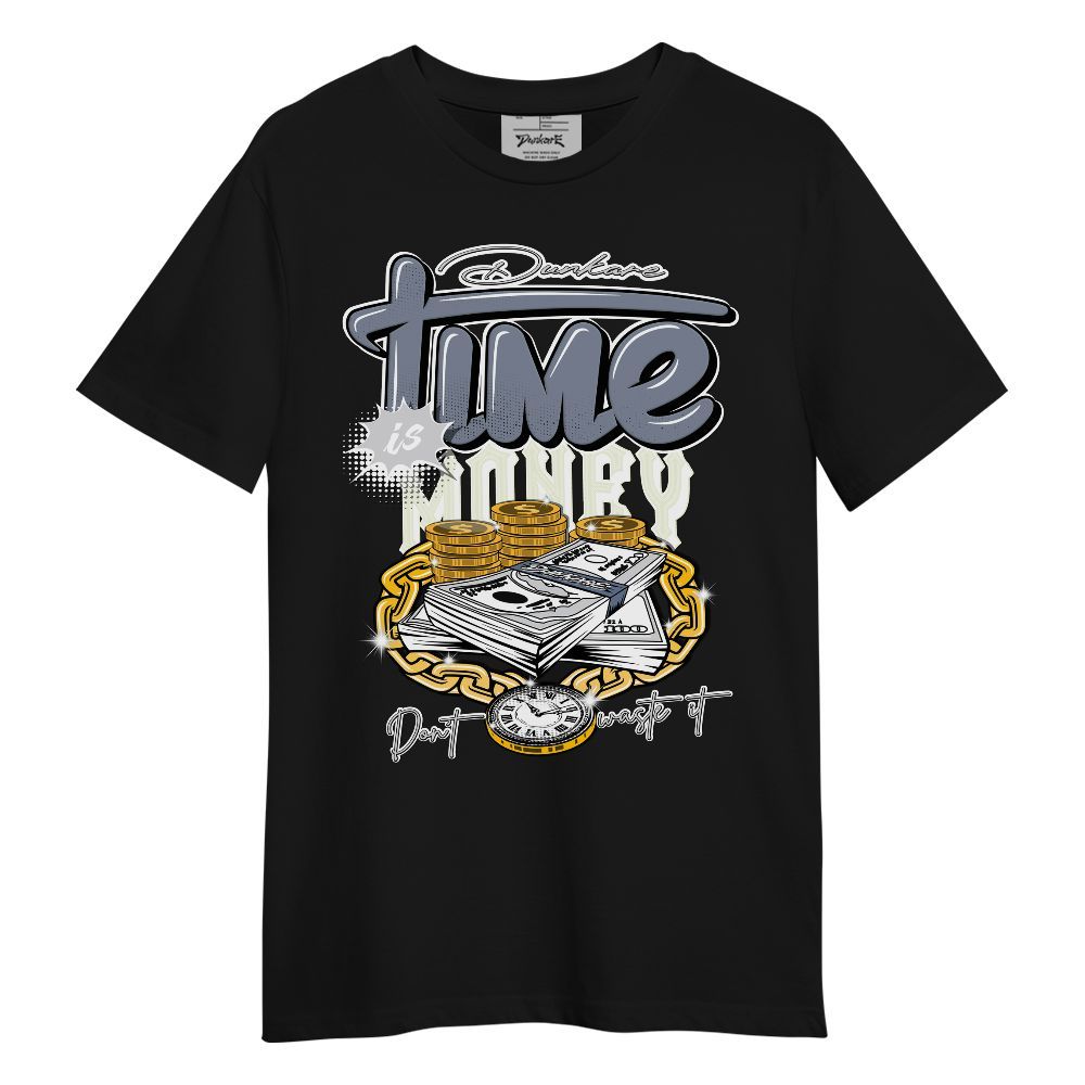 Shirt To Match Retro High OG Cool Grey 1s - Time Is Money Graphic