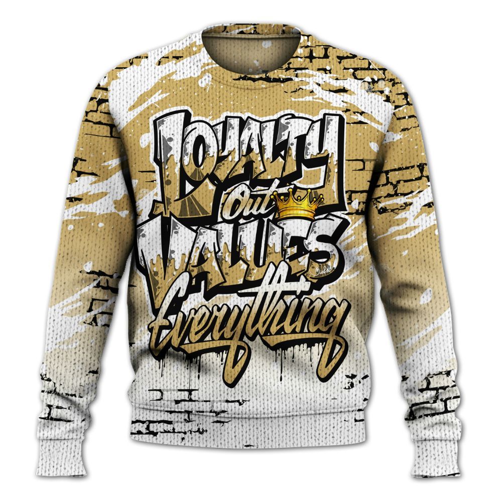 Knitted Sweater To Match Craft Paris 6s - Values Of Loyalty Drip