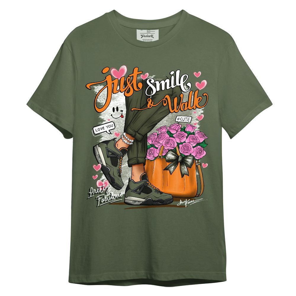 Shirt To Match Retro Undefeated 4s - Just Smile Shoes Walk Graphic
