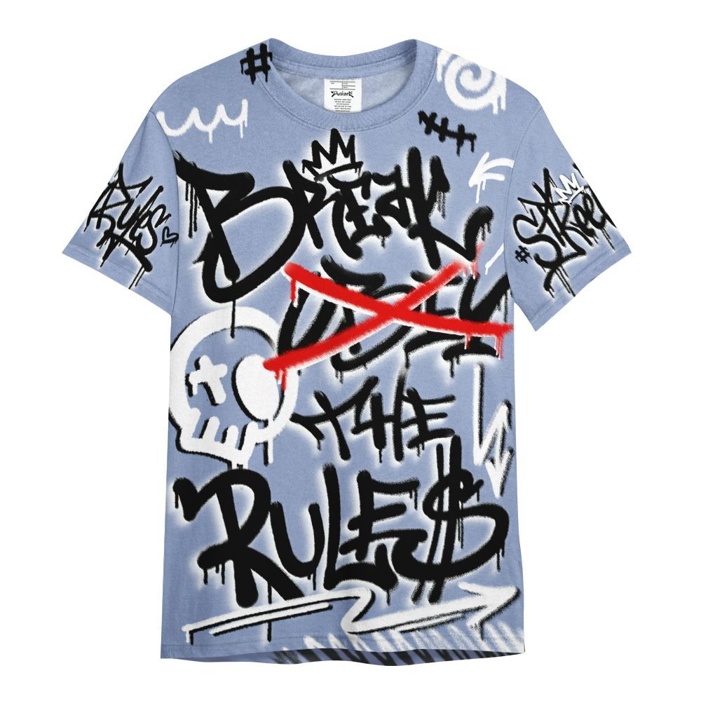 Shirt To Match Retro Blue Grey 13s - Break Rules Streetwear All Over Print