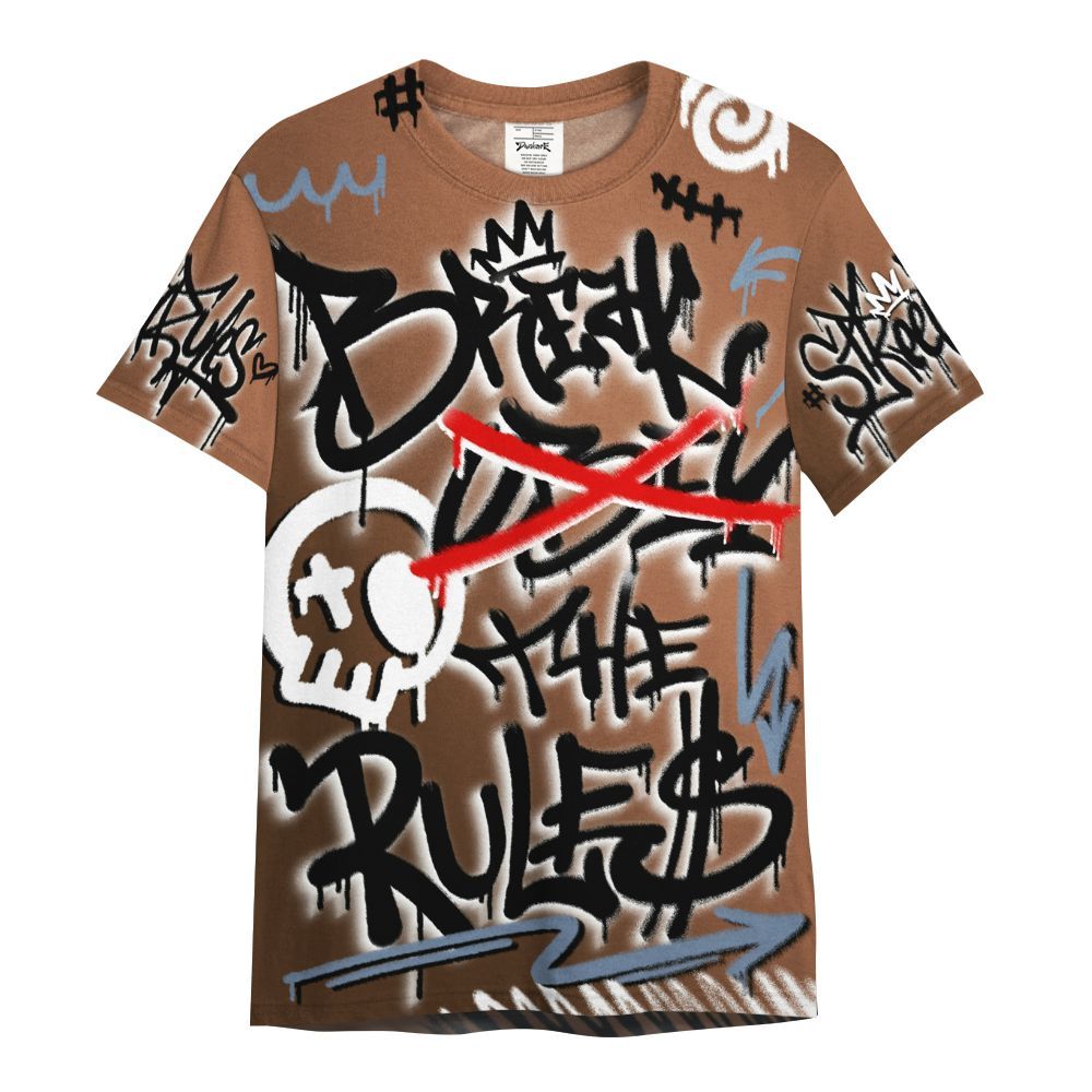Shirt To Match Air Foamposite Metallic Copper - Break Rules Streetwear All Over Print