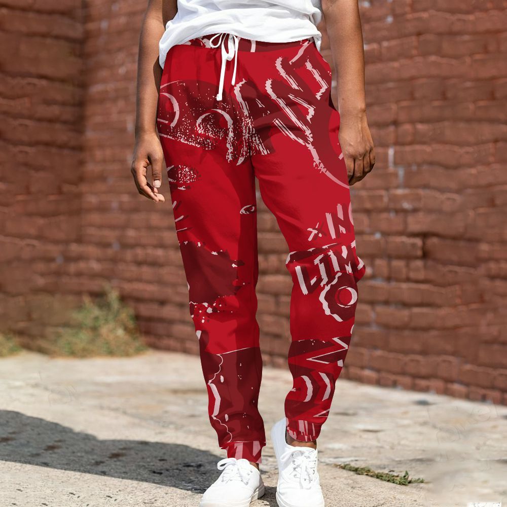 Sweatpant To Match Bred Velvet 11s - Monogram Graffiti All Over Print