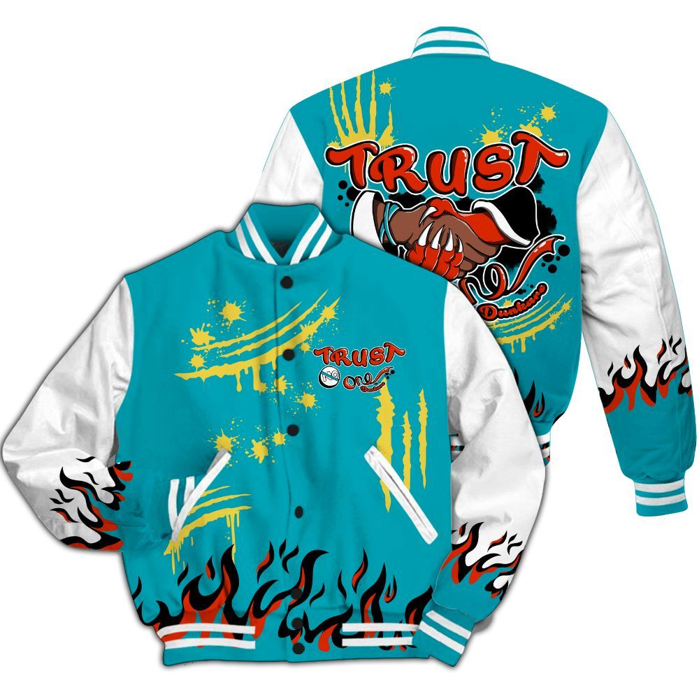 Varsity Jacket To Match Dunk Low KD 17 N7 - Graphic Trust No One All Over Print