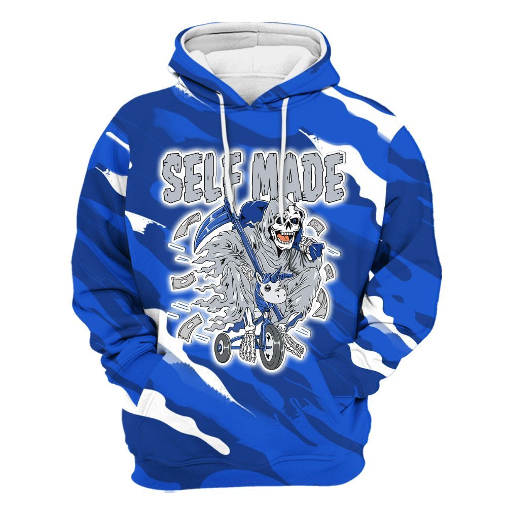 Hoodie To Match Air Foamposite One Royal - Self Make Skeleton Colored All Over Print