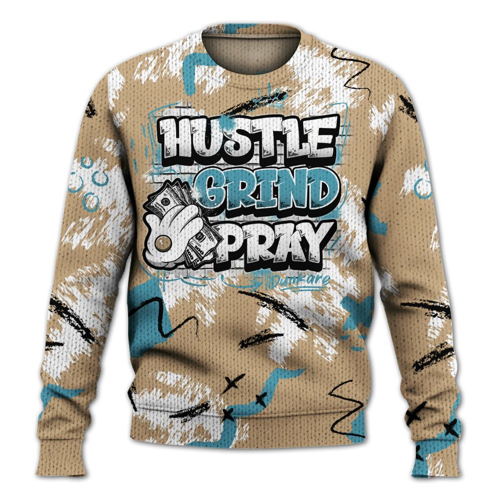 Sweater To Match H-Town 11s - Hustle Grind Pray Graphic Street Style Graphic