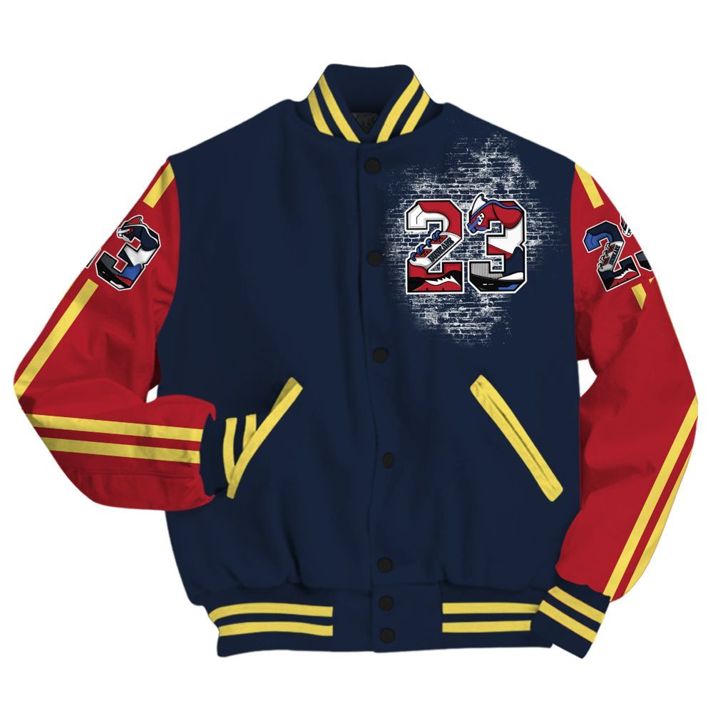 Varsity Jacket To Match Dunk Low COJP What The 2024 - Custom Name Number 23 5s All Over Print