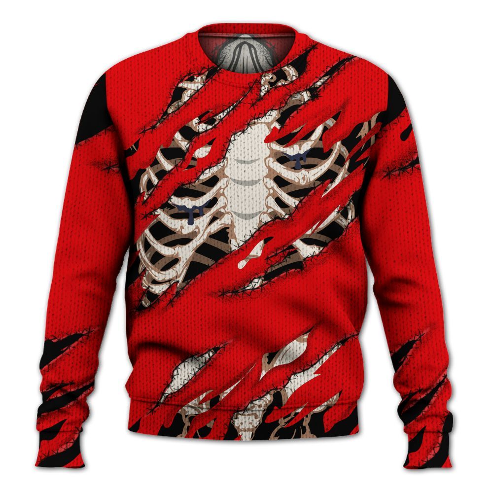 Knitted Sweater To Match Low OG Howard University 1s - GOT 'EM Skeleton Scratch