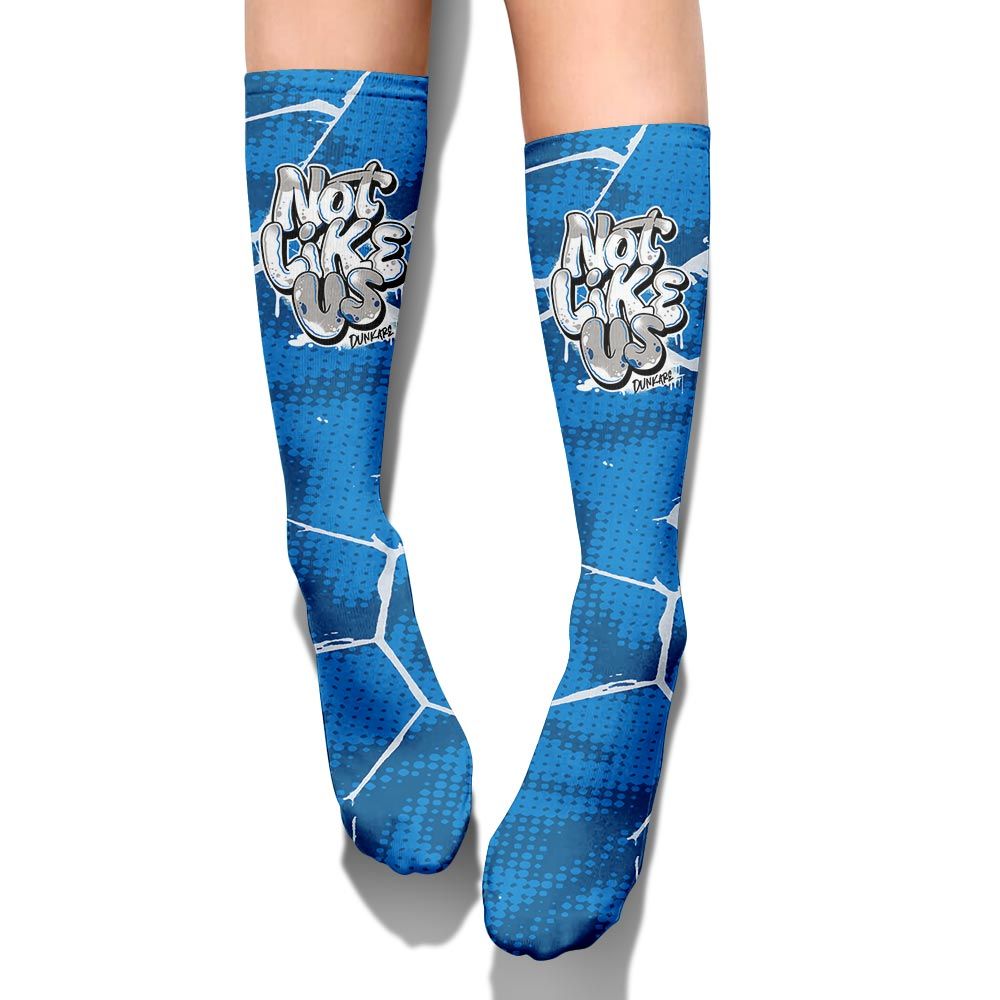 Sock To Match Military Blue 4s - None Like Us Graphic