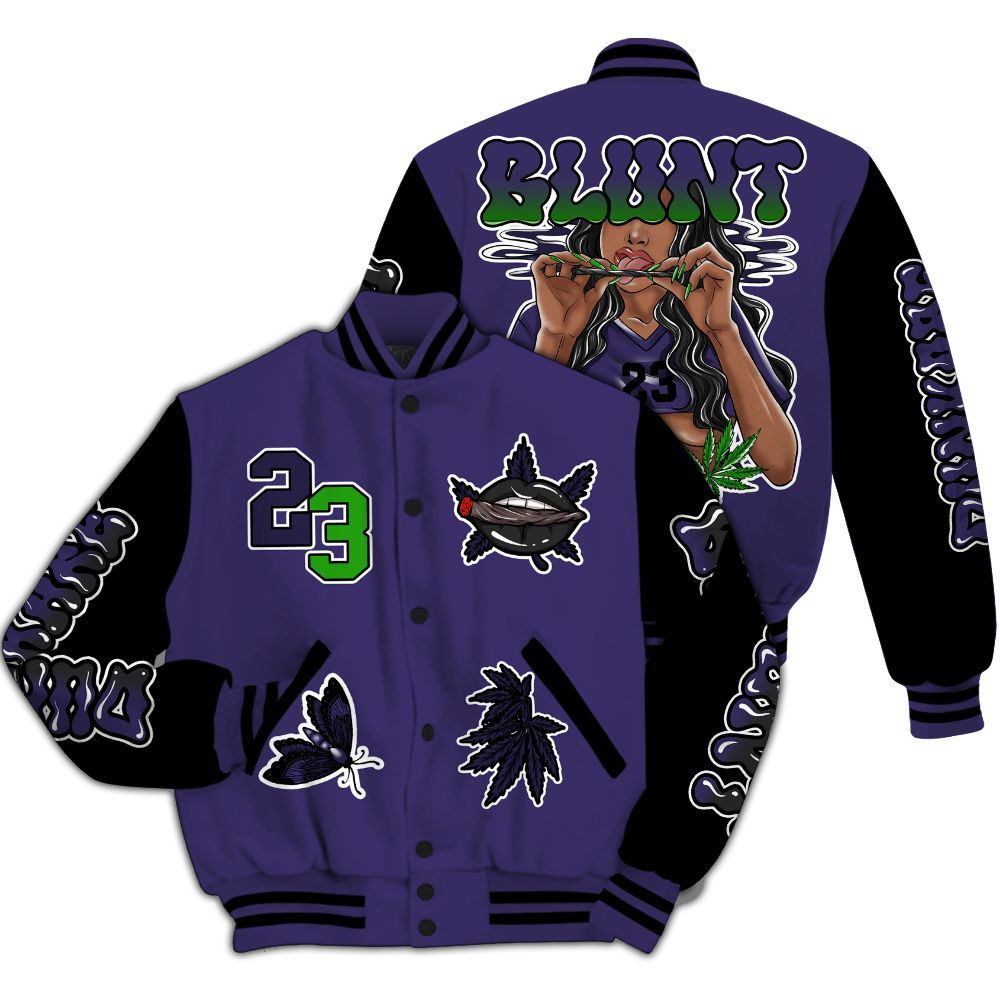 Varsity Jacket To Match Retro Court Purple 13s - Bluntz Unique All Over Print