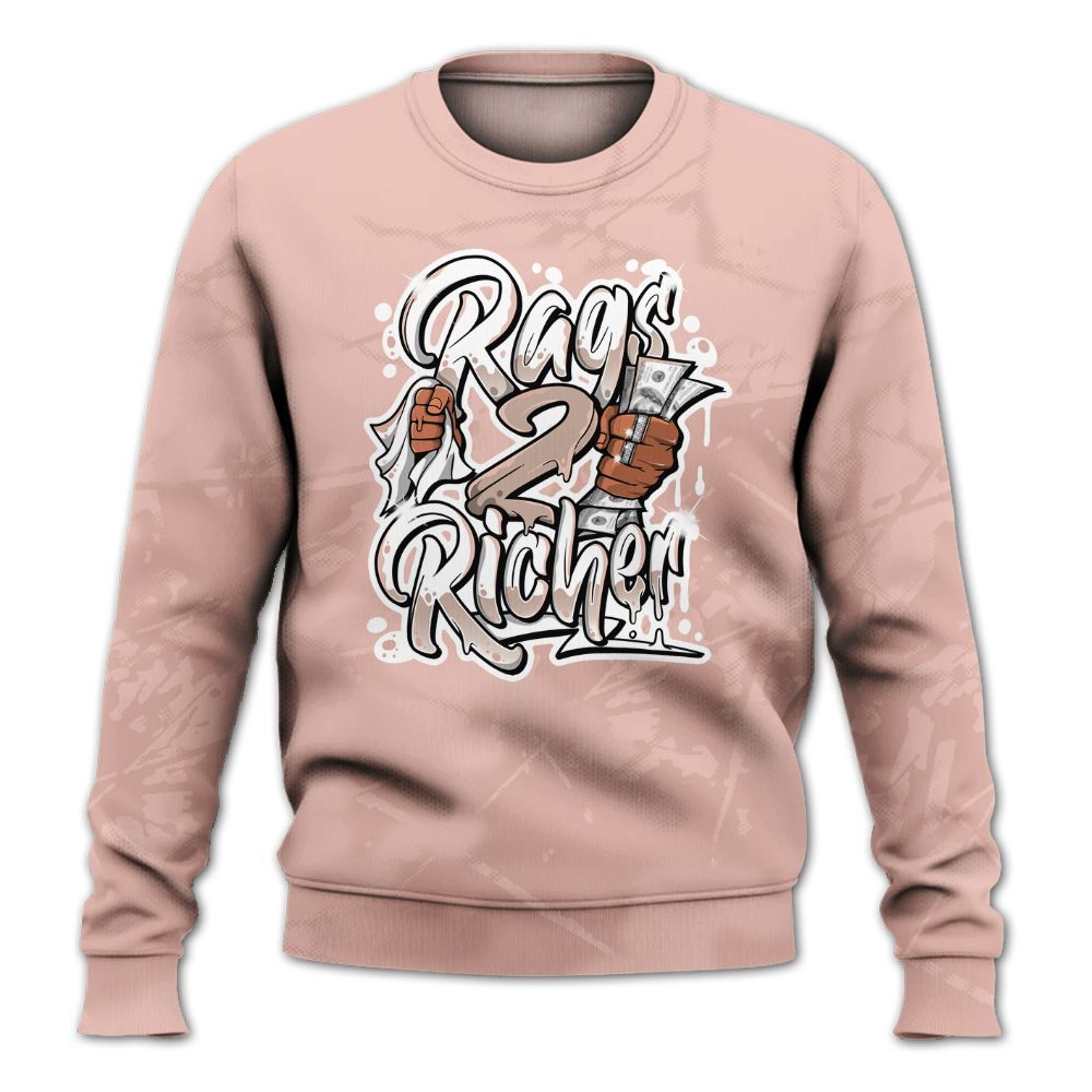Sweatshirt To Match Dunk Low Pink Velvet - Rag 2 Rich Graphic All Over Print