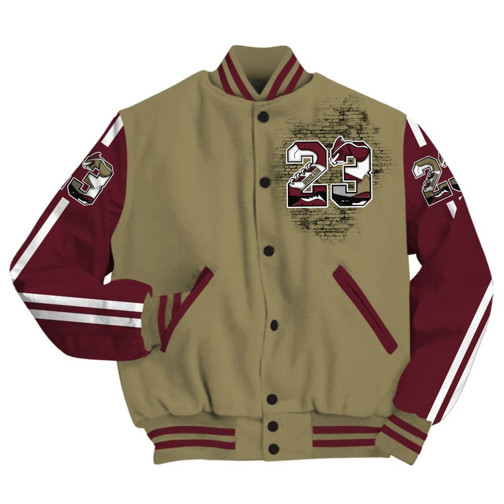 Varsity Jacket To Match Black Olive 7s - Custom Name Number 23 5s All Over Print