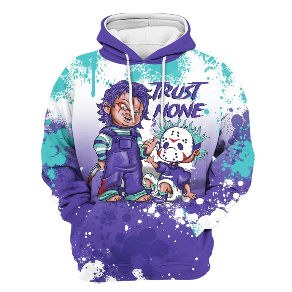 Hoodie To Match Low Hornets 1s - Trust No One Scary All Over Print