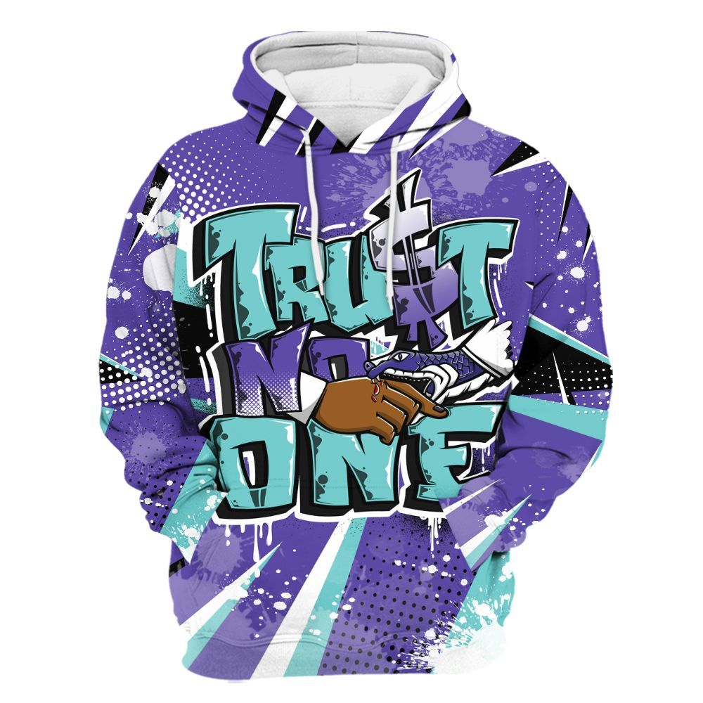 Hoodie To Match Low Hornets 1s - Poly Trust No One Dripping All Over Print