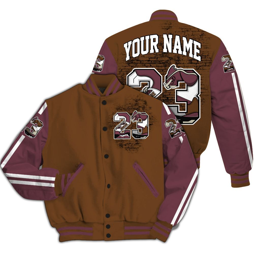 Varsity Jacket To Match Archaeo Brown 3s - Custom Name Number 23 5s All Over Print