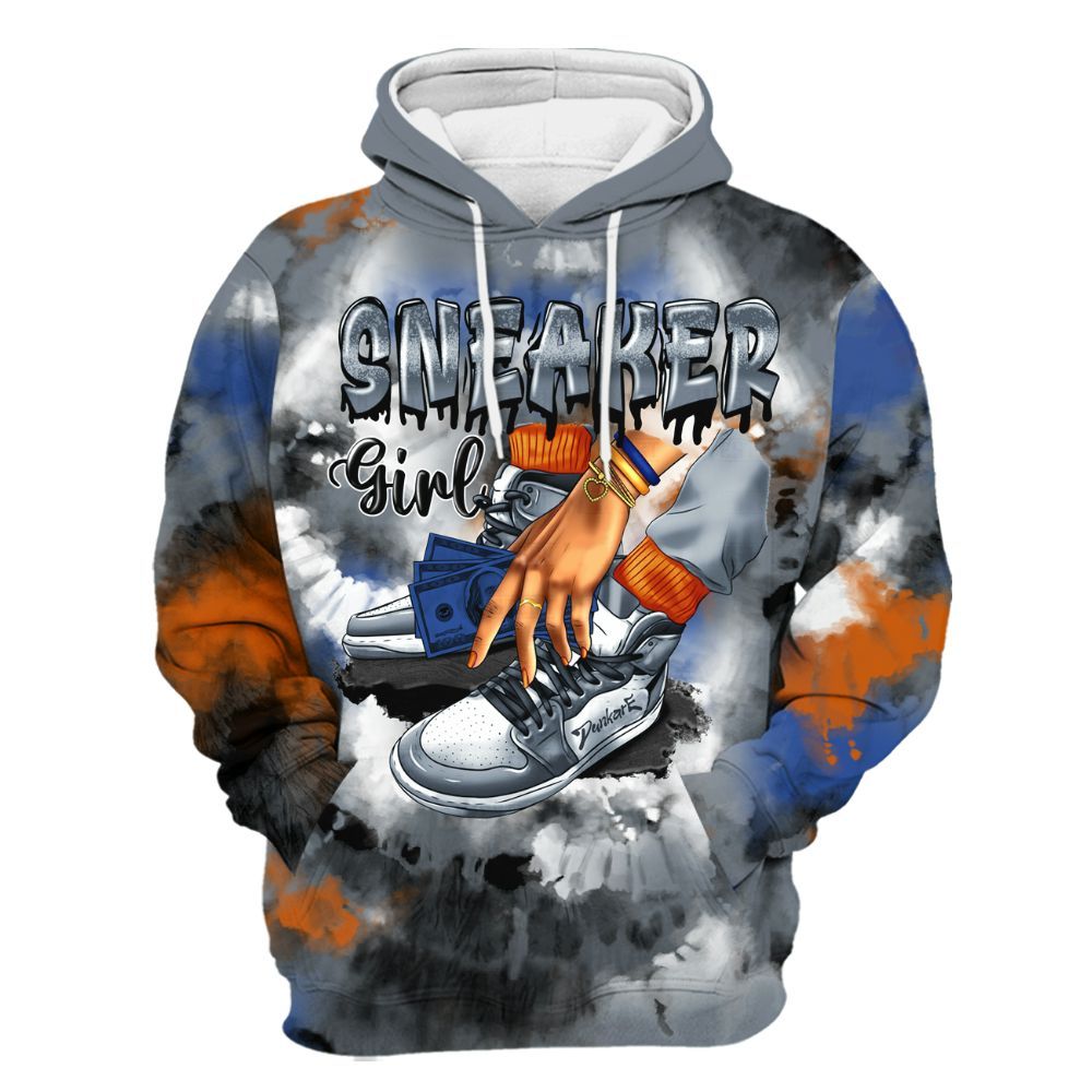 Hoodie To Match RS-X GS League - SNEAKER Girl Money Drip Tie Dye All Over Print