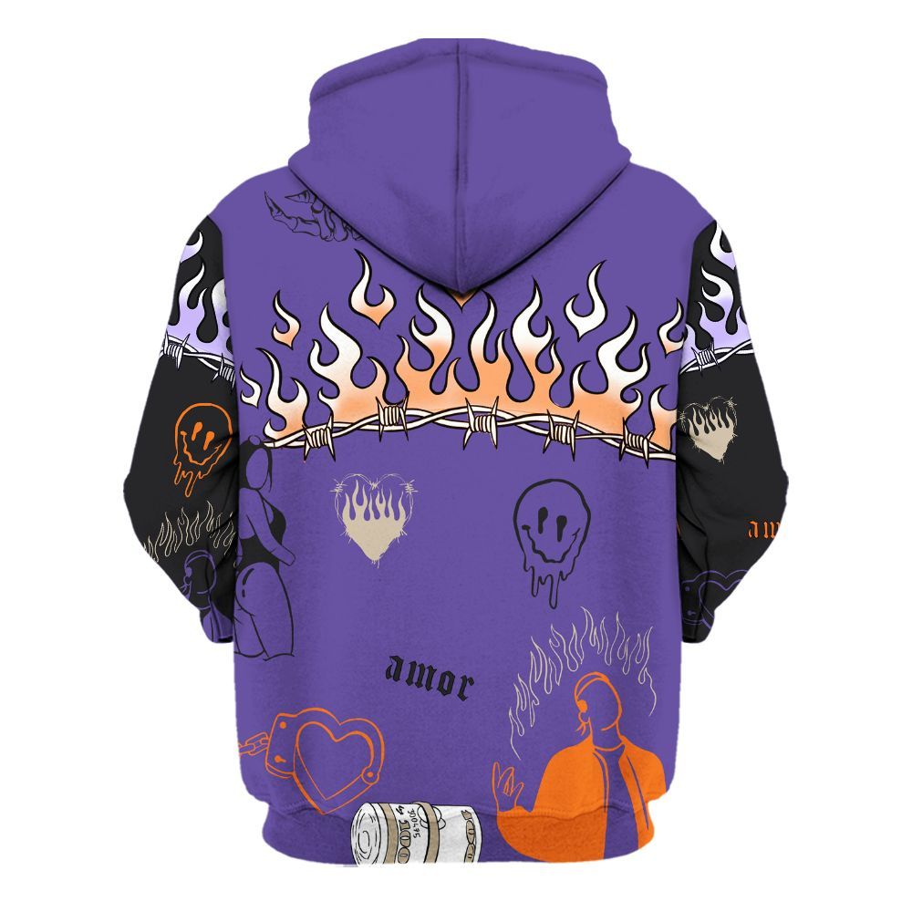 Hoodie To Match Air Max Waffle SP Voltage Purple - Snake Trust No One All Over Print