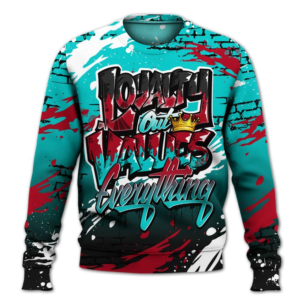 Sweatshirt To Match Air Griffey Max 1 Freshwater - Values Of Loyalty Drip All Over Print