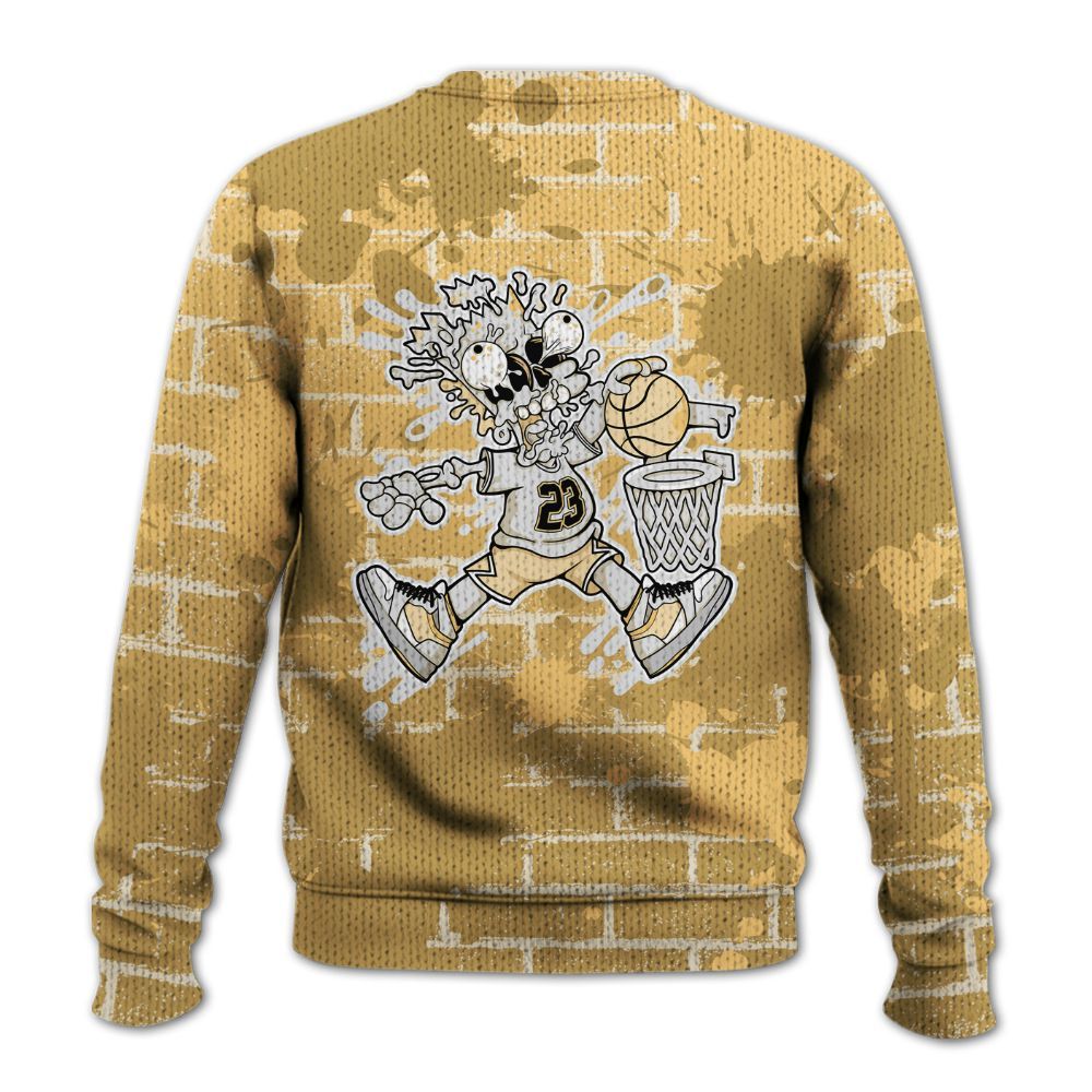Knitted Sweater To Match Craft Paris 6s - 85's Dunks Graphic Halloween