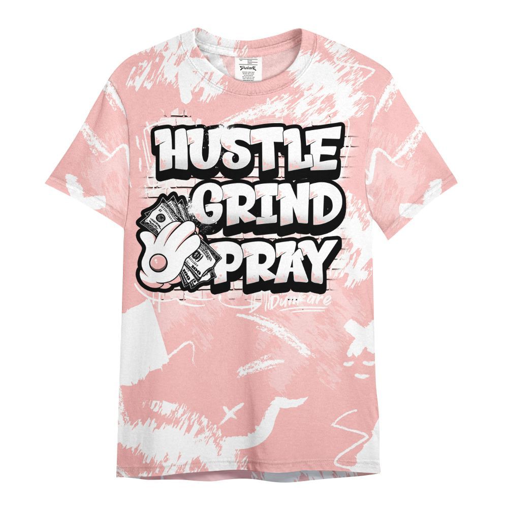 Shirt To Match Low Legend Pink 11s - Hustle Grind Pray Retro All Over Print