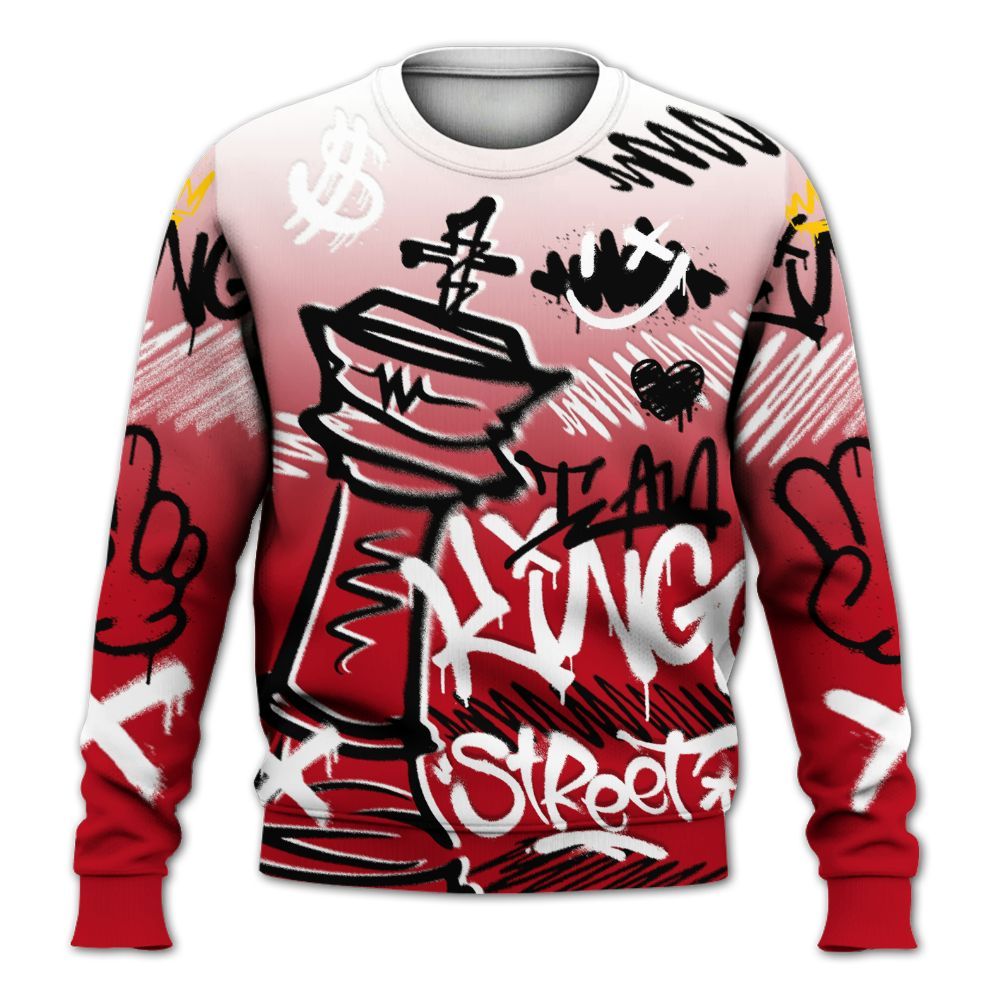 Sweatshirt To Match Bred Velvet 11s - Street King Chess Streetwear All Over Print