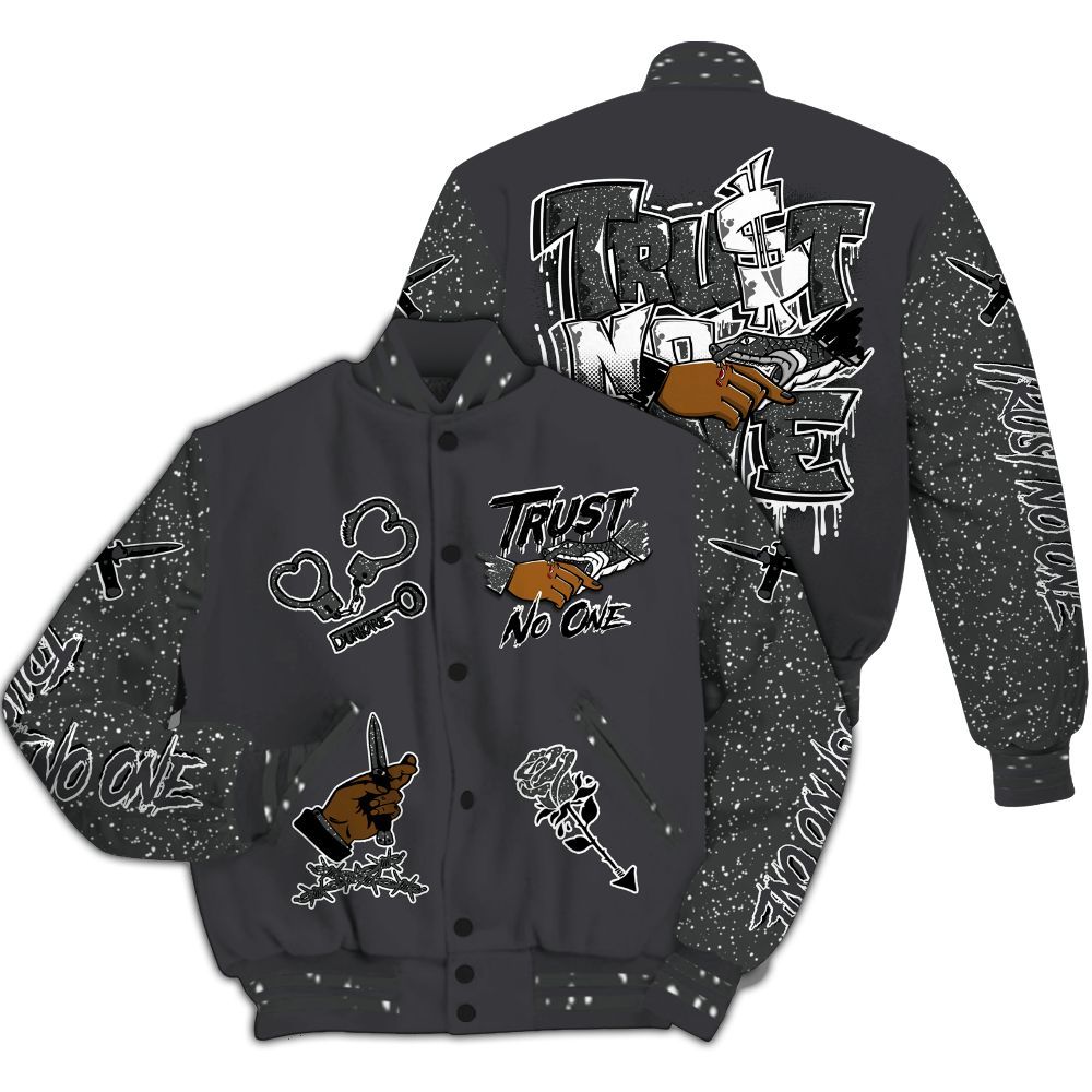 Varsity Jacket To Match Fear 4s - Trust No One Dripping All Over Print