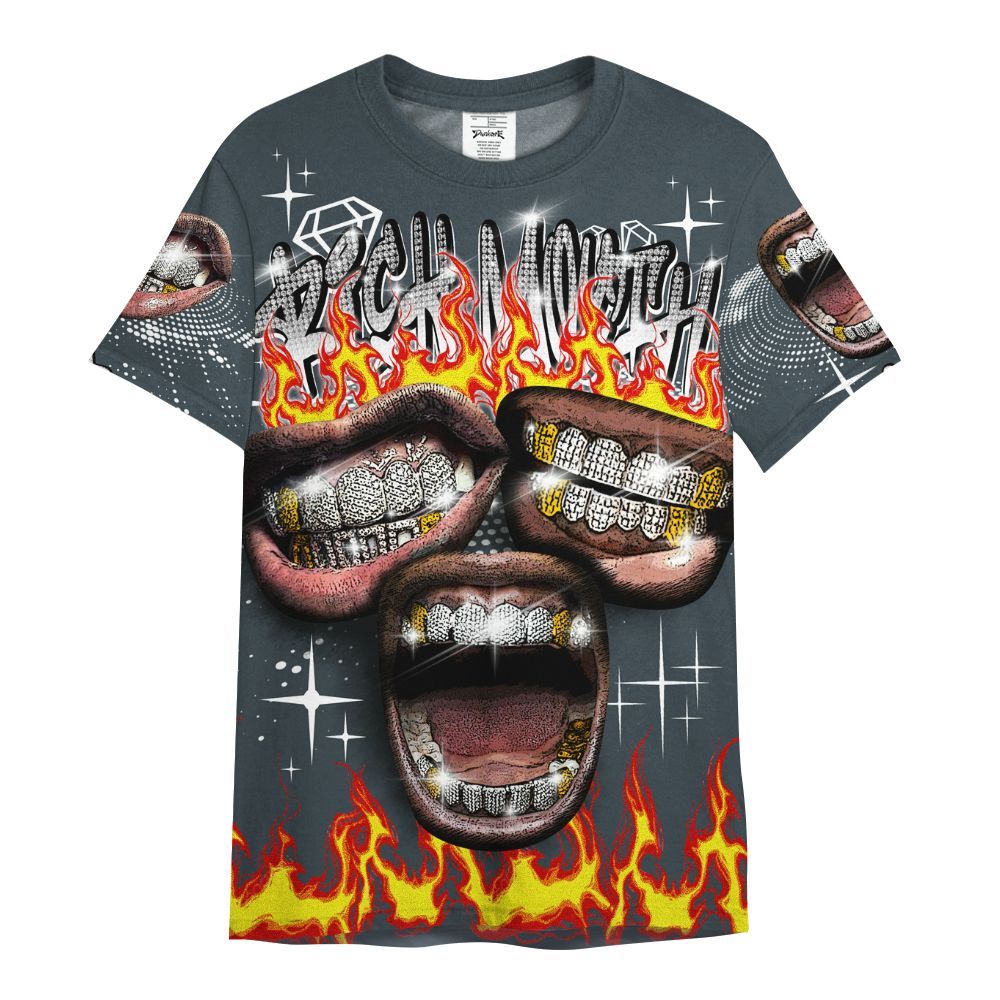 Shirt To Match Air Max Sunder Gore Tex Black - Rich Mouth Fire Rap Retro 90s All Over Print