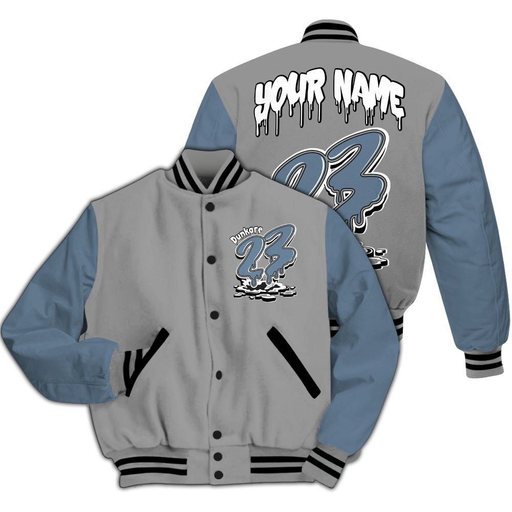 Varsity Jacket To Match Black Chrome 6s - Custom Name 23 Drip All Over Print