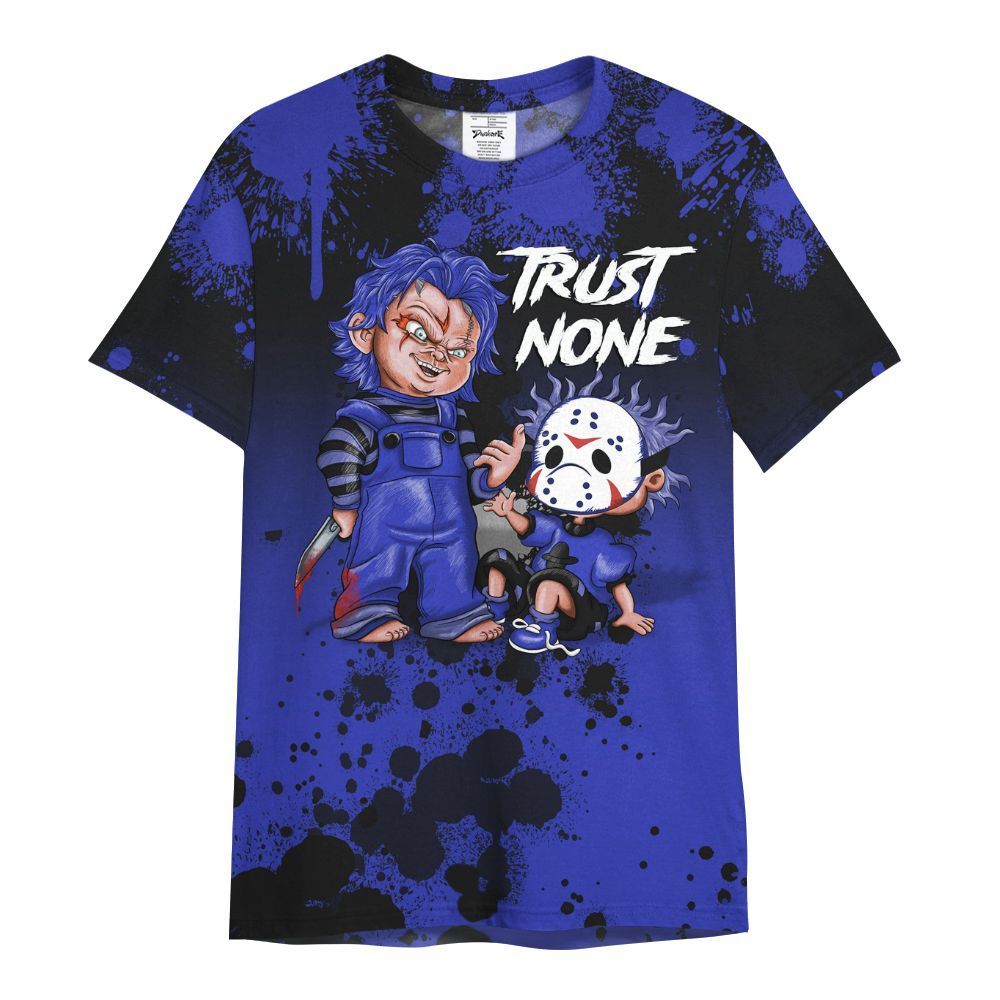 Shirt To Match Retro Black Concord 12s - Trust No One Scary All Over Print