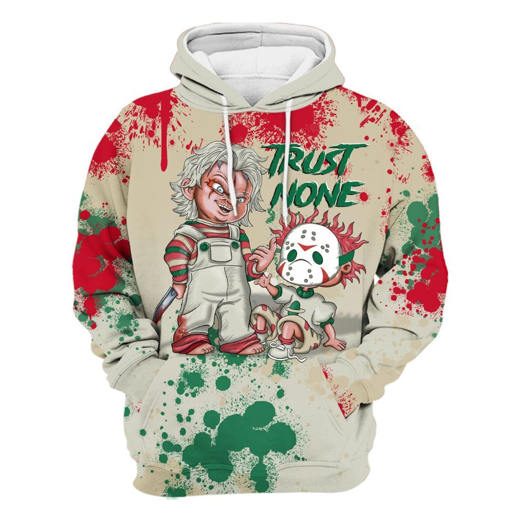Hoodie To Match El Grito 5s - Trust No One Scary All Over Print