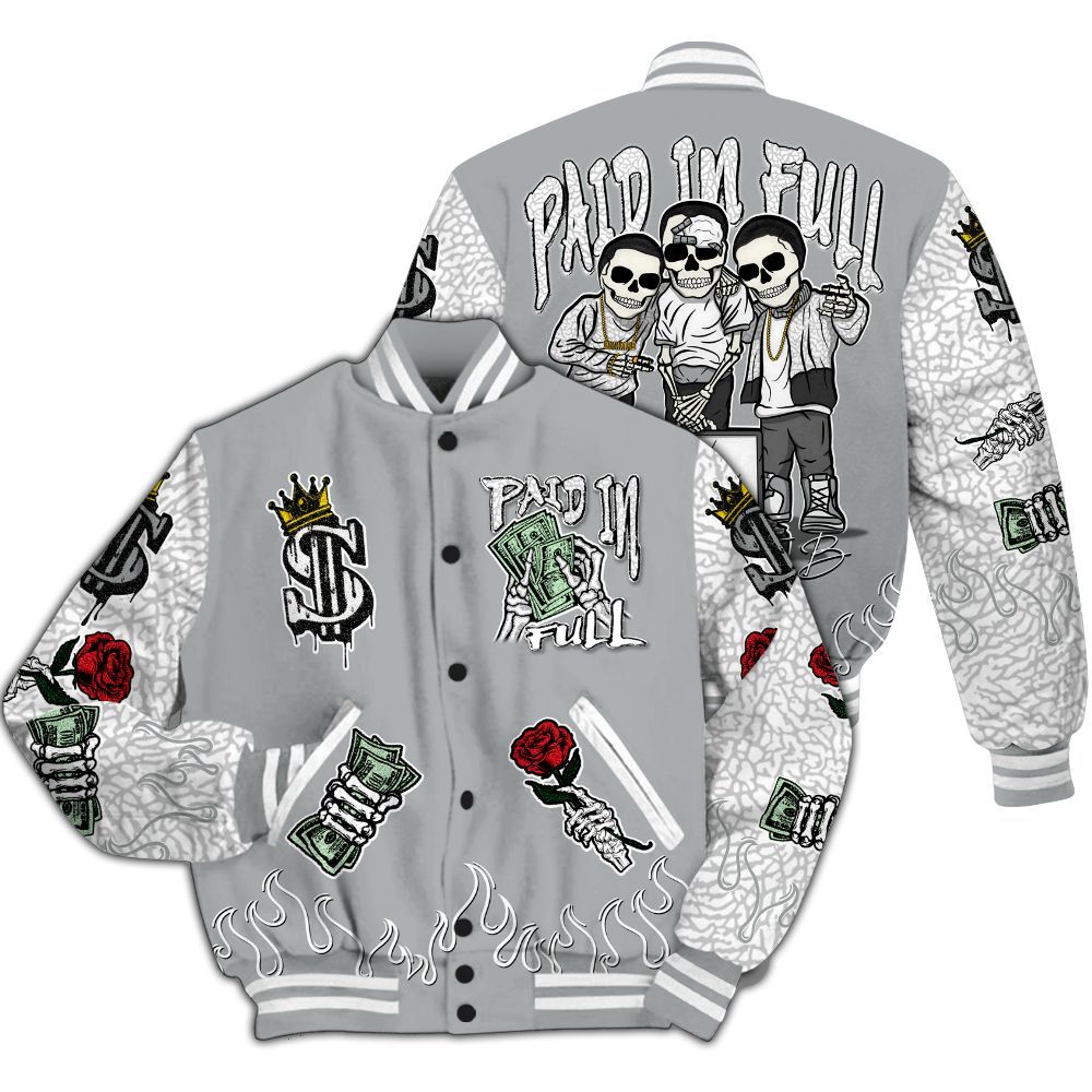 Varsity Jacket To Match Retro Pure Money 3s - Everybody Paid In All Over Print