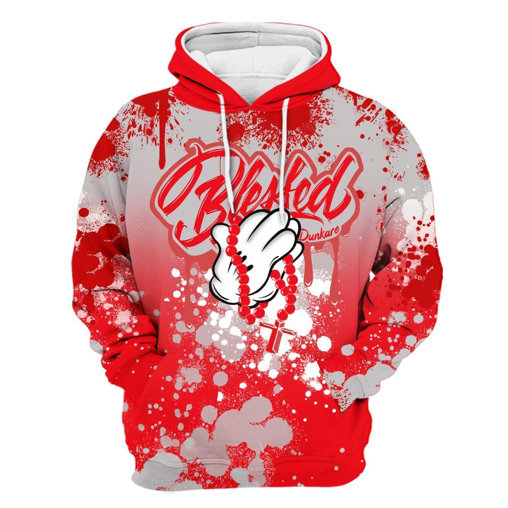 Hoodie To Match Air Max 1 Low Poly - God Blessed Ink Drip All Over Print