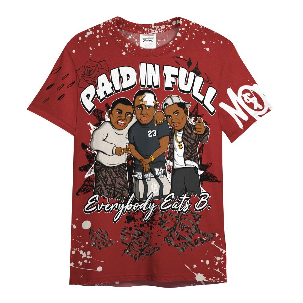 Shirt To Match World’s Best Dad 3s - Everybody Paid In Full Crayon All Over Print