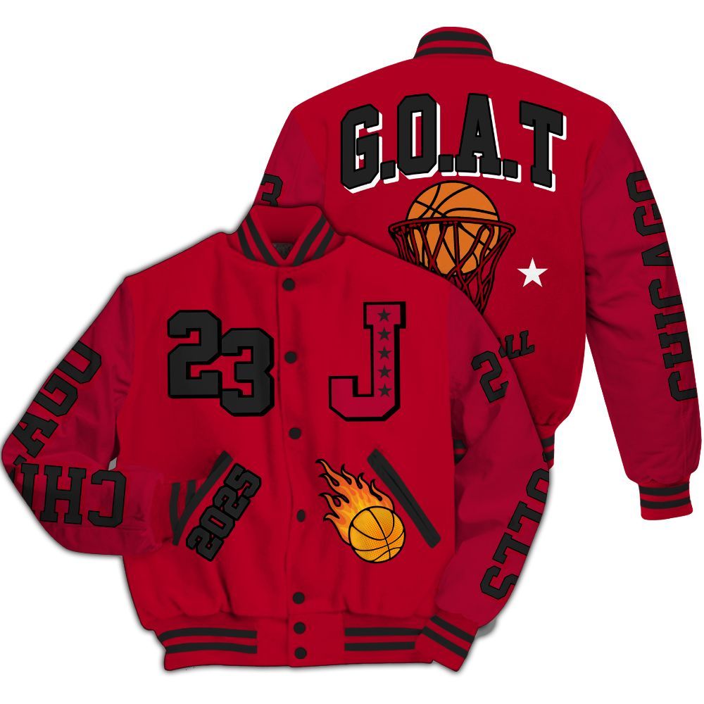 Varsity Jacket To Match Air Foamposite Pro Gym Red - Chicago 23 Basketball All Over Print