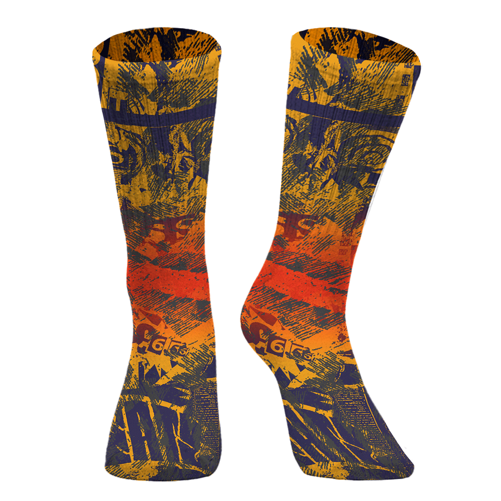Sock To Match Rio 3s - Vintage Avantgarde Graphic Unisex