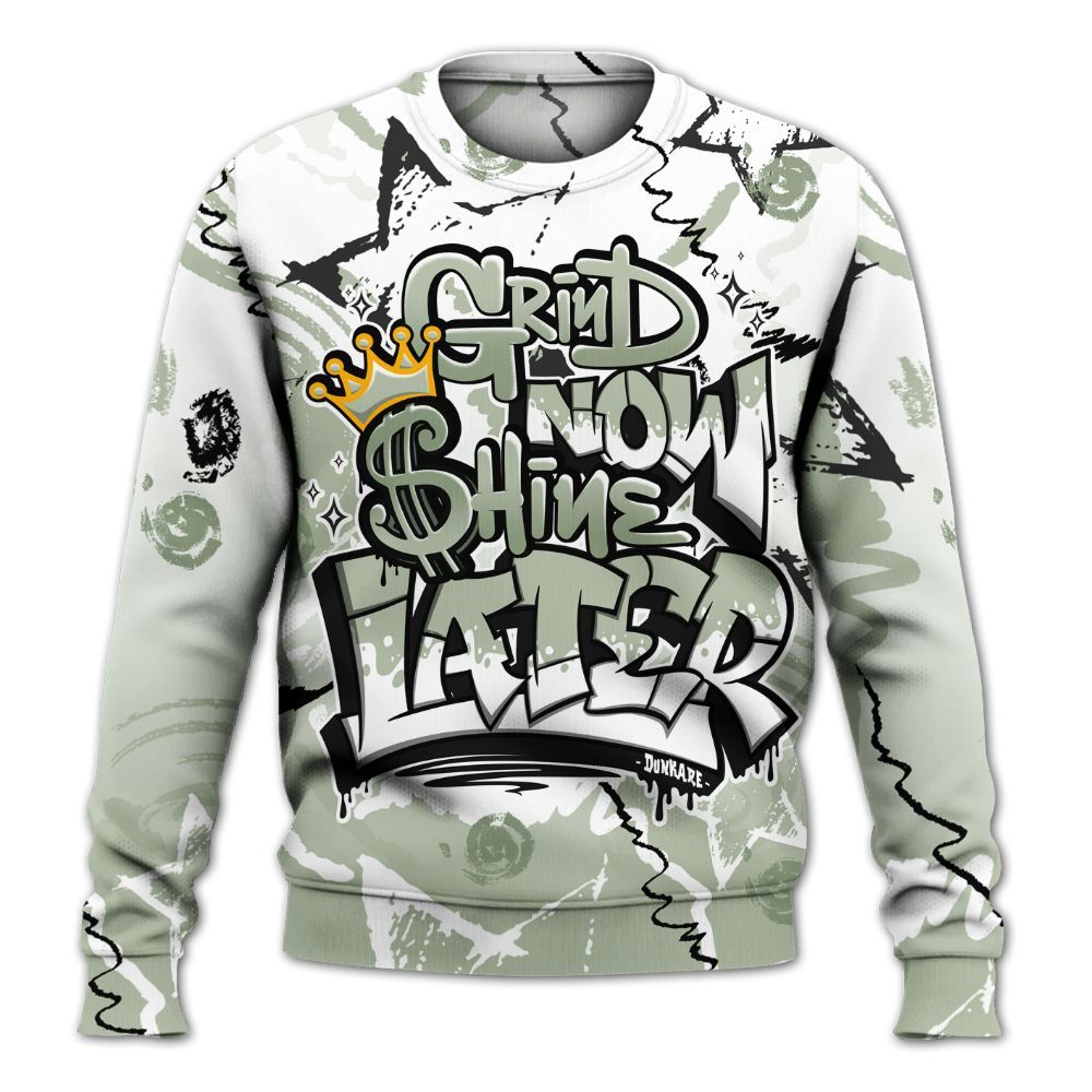 Sweatshirt To Match Seafoam Sail 4s - Grind Shine Later Drip All Over Print