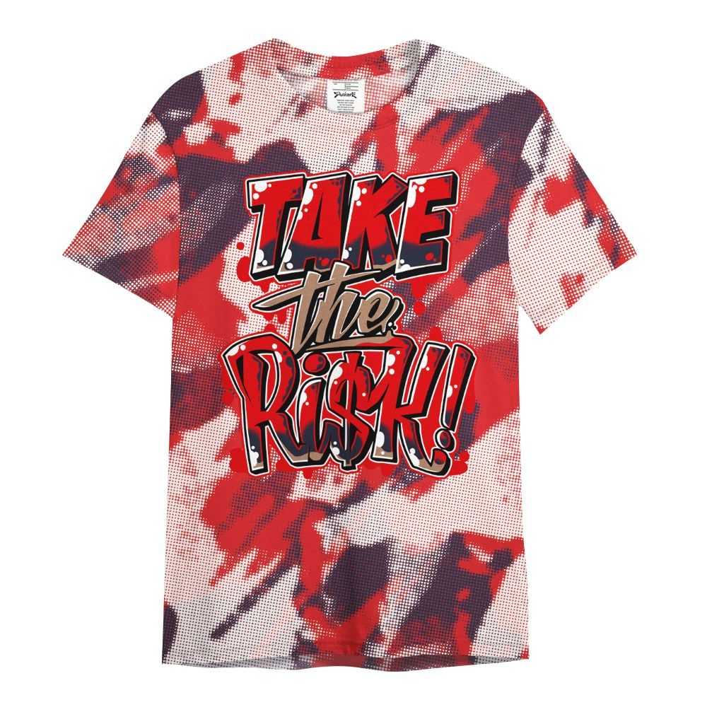 Shirt To Match Low OG Howard Bison 1s - Take Risks Abstract All Over Print