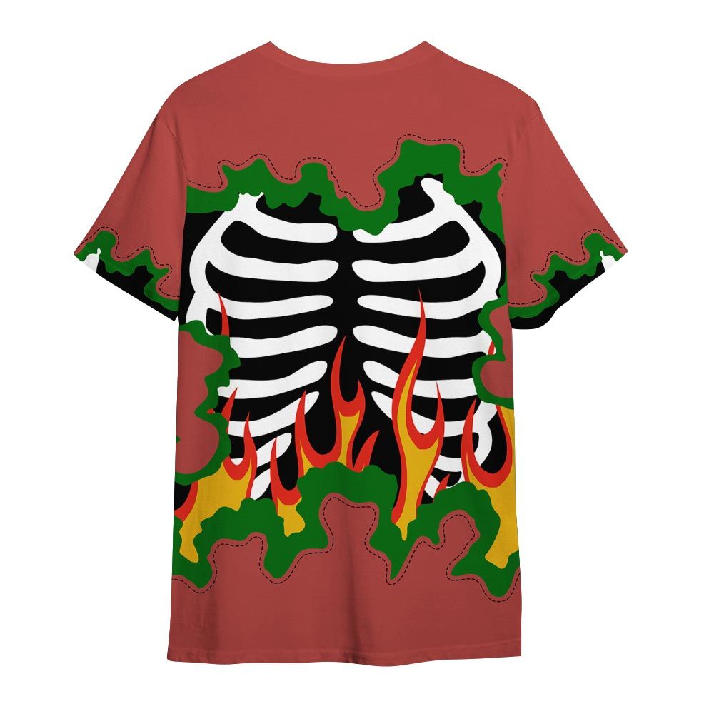 Shirt To Match Dune Red 13s - G.O.A.T 23 Skeleton Flame Shirt Outfit