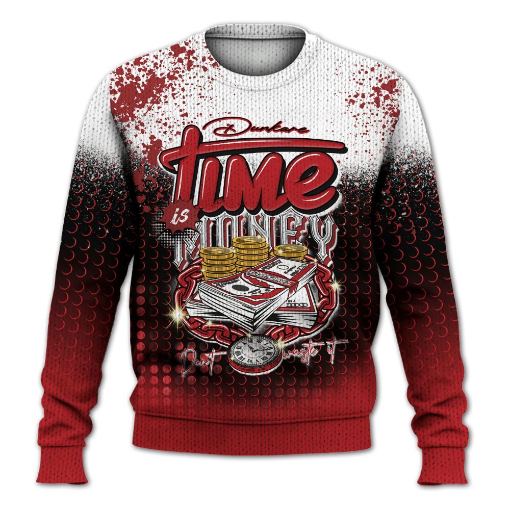 Knitted Sweater To Match Retro Cherry 12s - Halftone Time Is Money