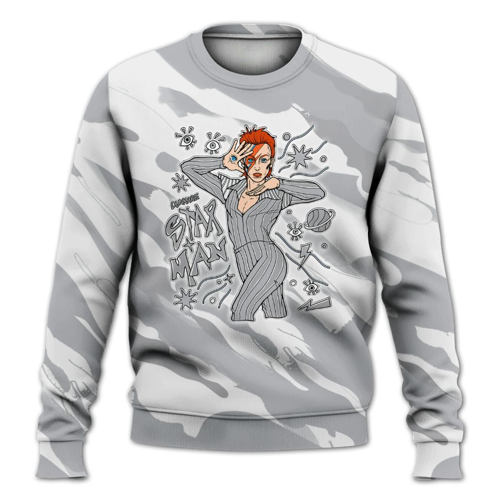 Sweatshirt To Match Low OG Wolf Grey 1s - Starmans Graphics Colored All Over Print