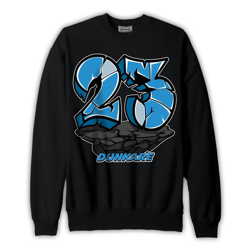 Sweatshirt To match Powder Blue 9s Sweatshirt - Cracked 23 Graffiti Graphic