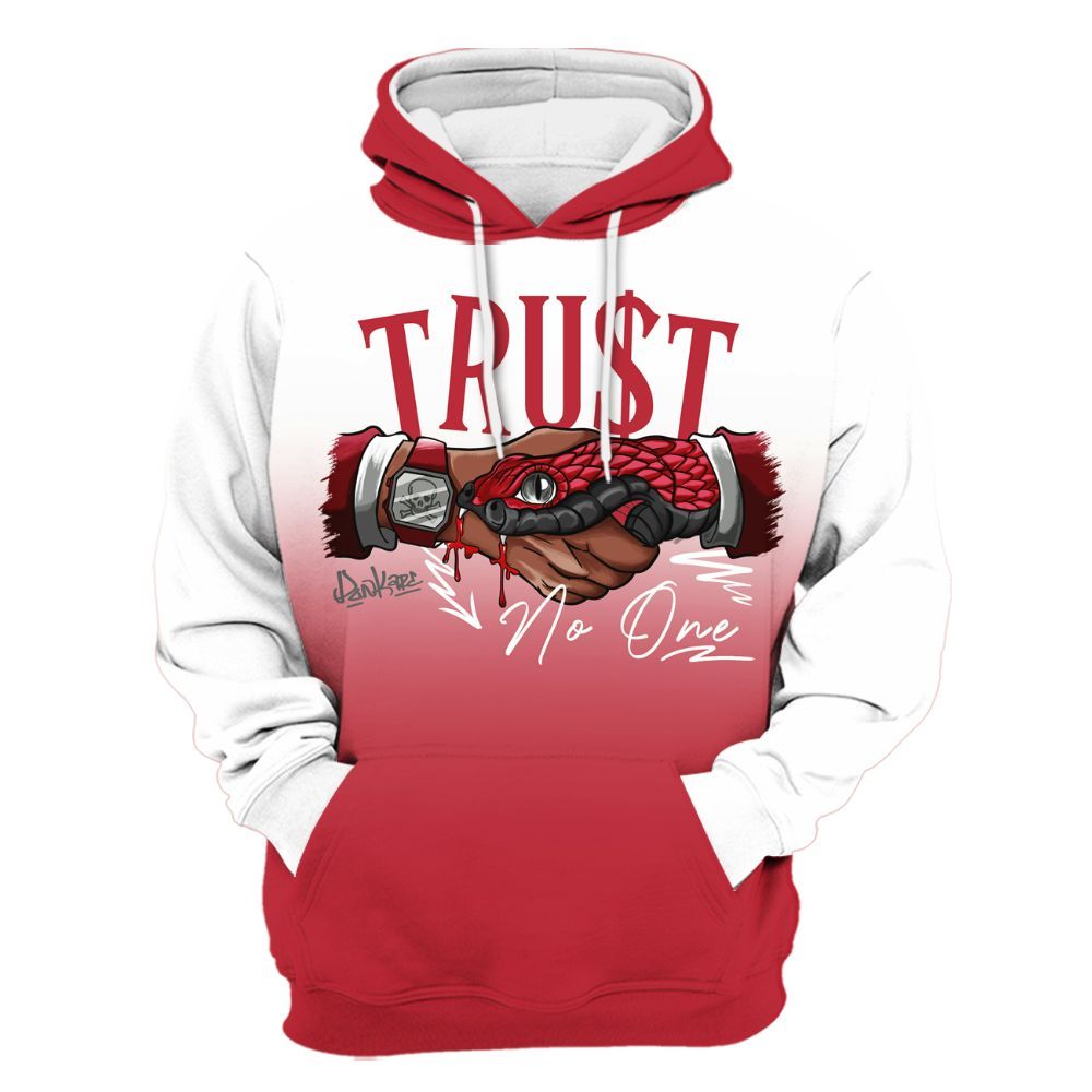 Hoodie To Match Red Flint 13s - Snake Trust No One Drip All Over Print