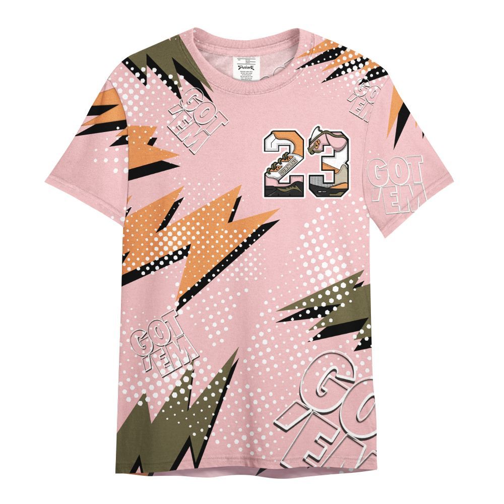 Shirt To Match SB Dunk Low Red Stardust - 23 Custom Name 5s All Over Print