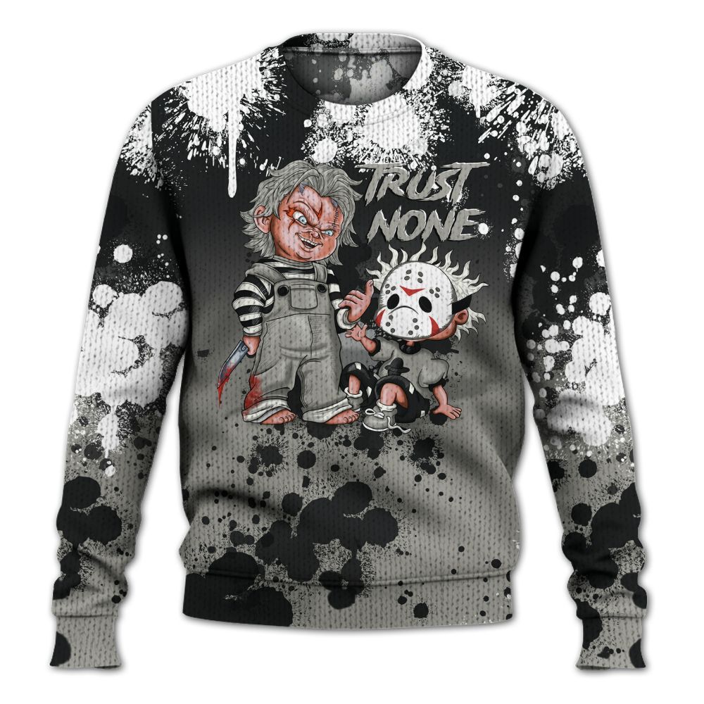 Knitted Sweater To Match High Satin Shadow 1s - Trust No One Scary