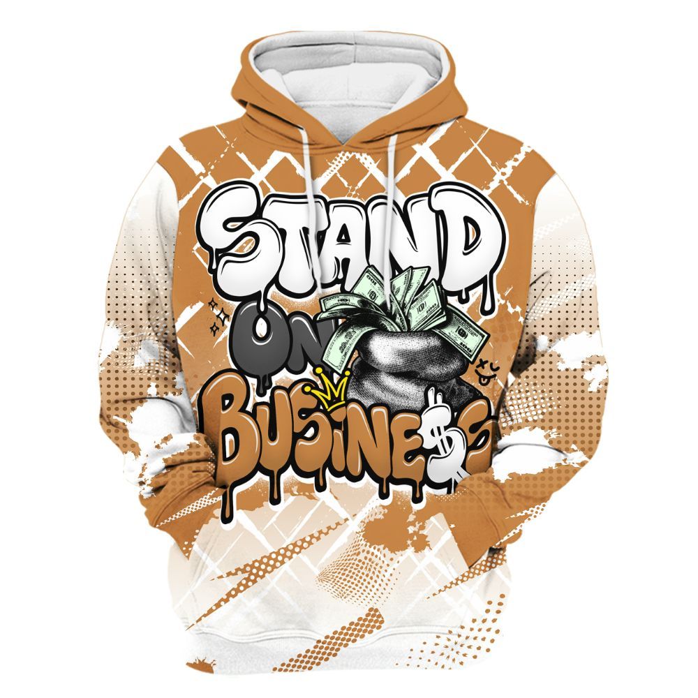 Hoodie To Match Dunk Low Nature Wheat Suede - Halftone Stand Business Dripping All Over Print