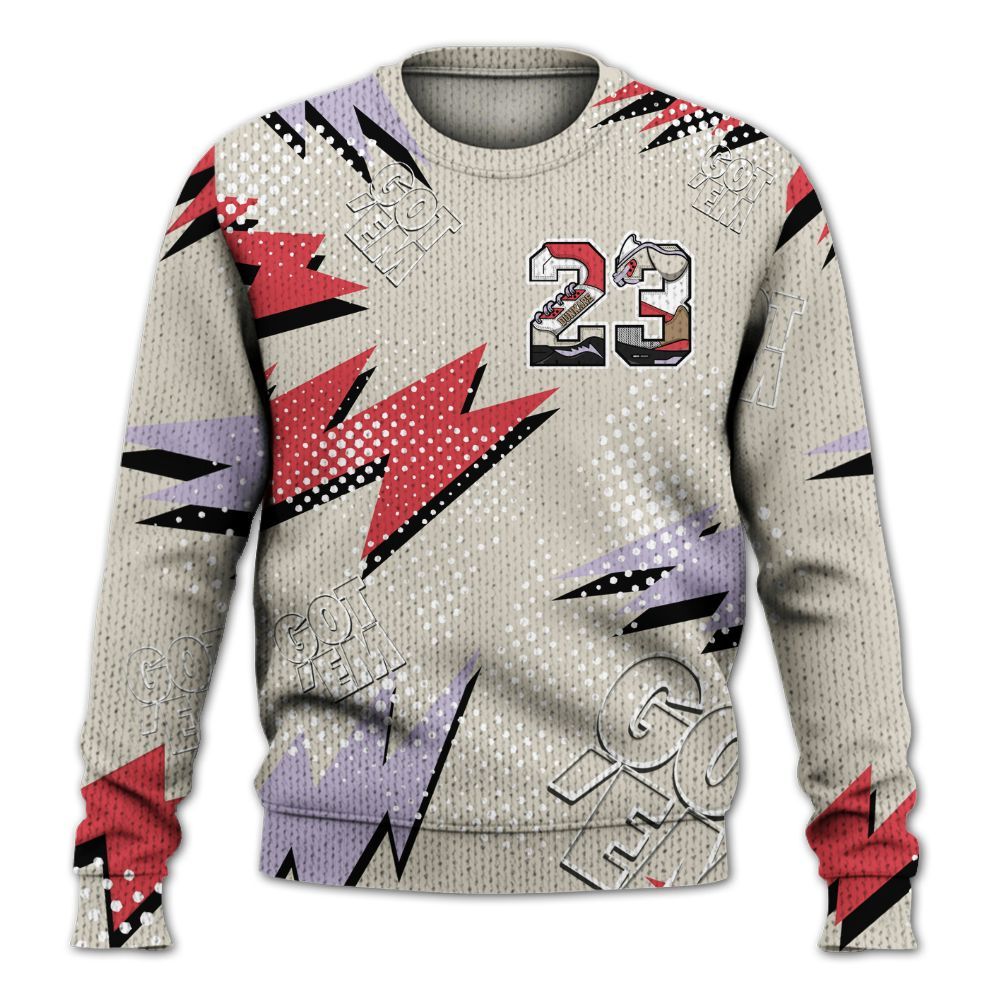 Sweater To Match Peanut Butter Jelly 5s - 23 Custom Name 5s Graphic